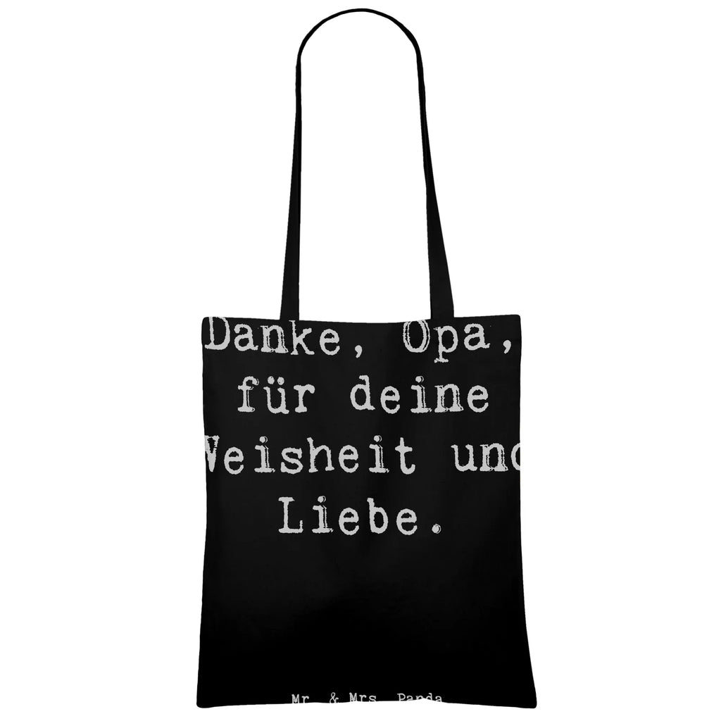 Tragetasche Danke, Opa, für deine Weisheit und Liebe. Beuteltasche, Beutel, Einkaufstasche, Jutebeutel, Stoffbeutel, Tasche, Shopper, Umhängetasche, Strandtasche, Schultertasche, Stofftasche, Tragetasche, Badetasche, Jutetasche, Einkaufstüte, Laptoptasche