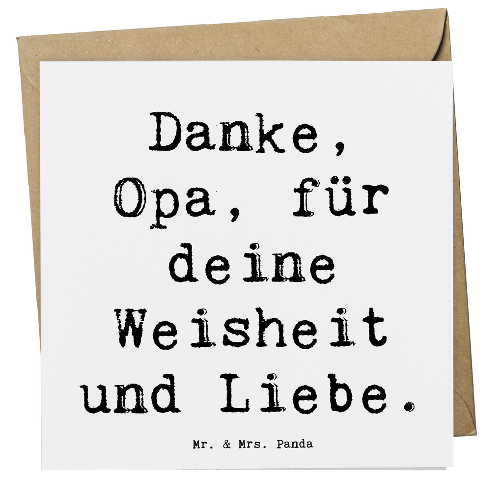 Deluxe Karte Danke, Opa, für deine Weisheit und Liebe. Karte, Grußkarte, Klappkarte, Einladungskarte, Glückwunschkarte, Hochzeitskarte, Geburtstagskarte, Hochwertige Grußkarte, Hochwertige Klappkarte