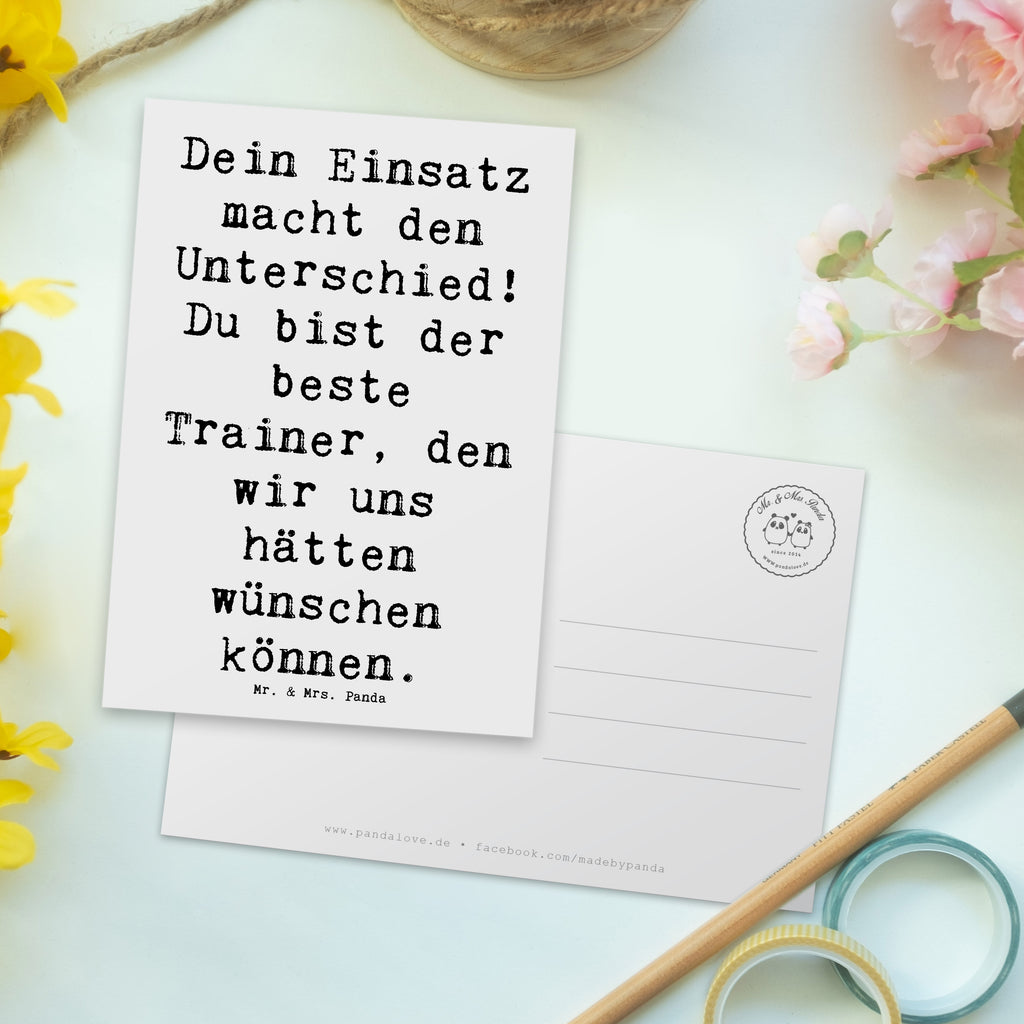 Postkarte Dein Einsatz macht den Unterschied! Du bist der beste Trainer, den wir uns hätten wünschen können. Postkarte, Karte, Geschenkkarte, Grußkarte, Einladung, Ansichtskarte, Geburtstagskarte, Einladungskarte, Dankeskarte, Ansichtskarten, Einladung Geburtstag, Einladungskarten Geburtstag