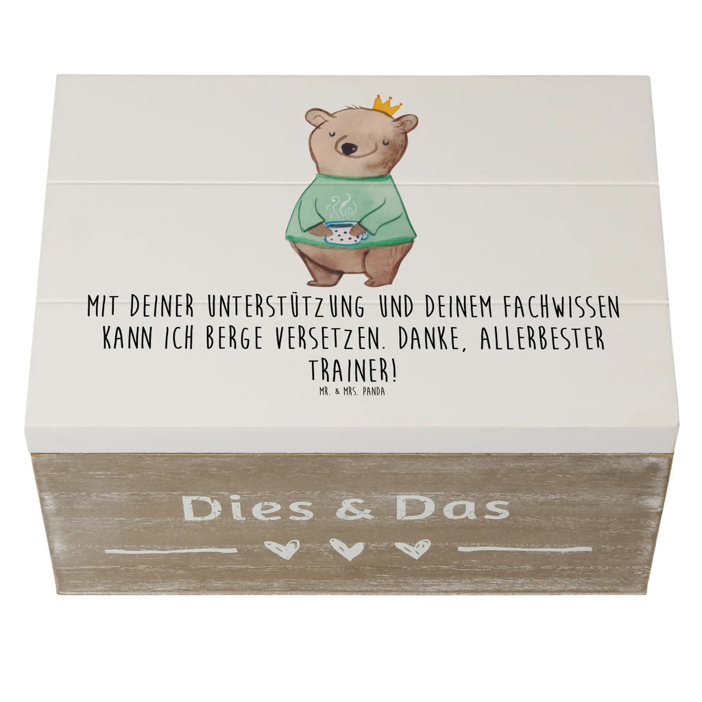 Holzkiste Bester Trainer Holzkiste, Kiste, Schatzkiste, Truhe, Schatulle, XXL, Erinnerungsbox, Erinnerungskiste, Dekokiste, Aufbewahrungsbox, Geschenkbox, Geschenkdose