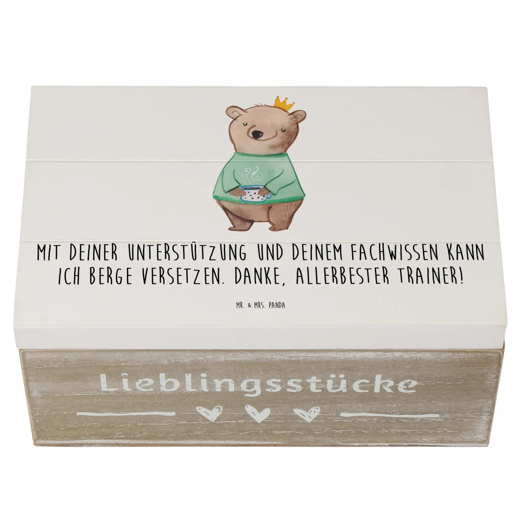 Holzkiste Bester Trainer Holzkiste, Kiste, Schatzkiste, Truhe, Schatulle, XXL, Erinnerungsbox, Erinnerungskiste, Dekokiste, Aufbewahrungsbox, Geschenkbox, Geschenkdose