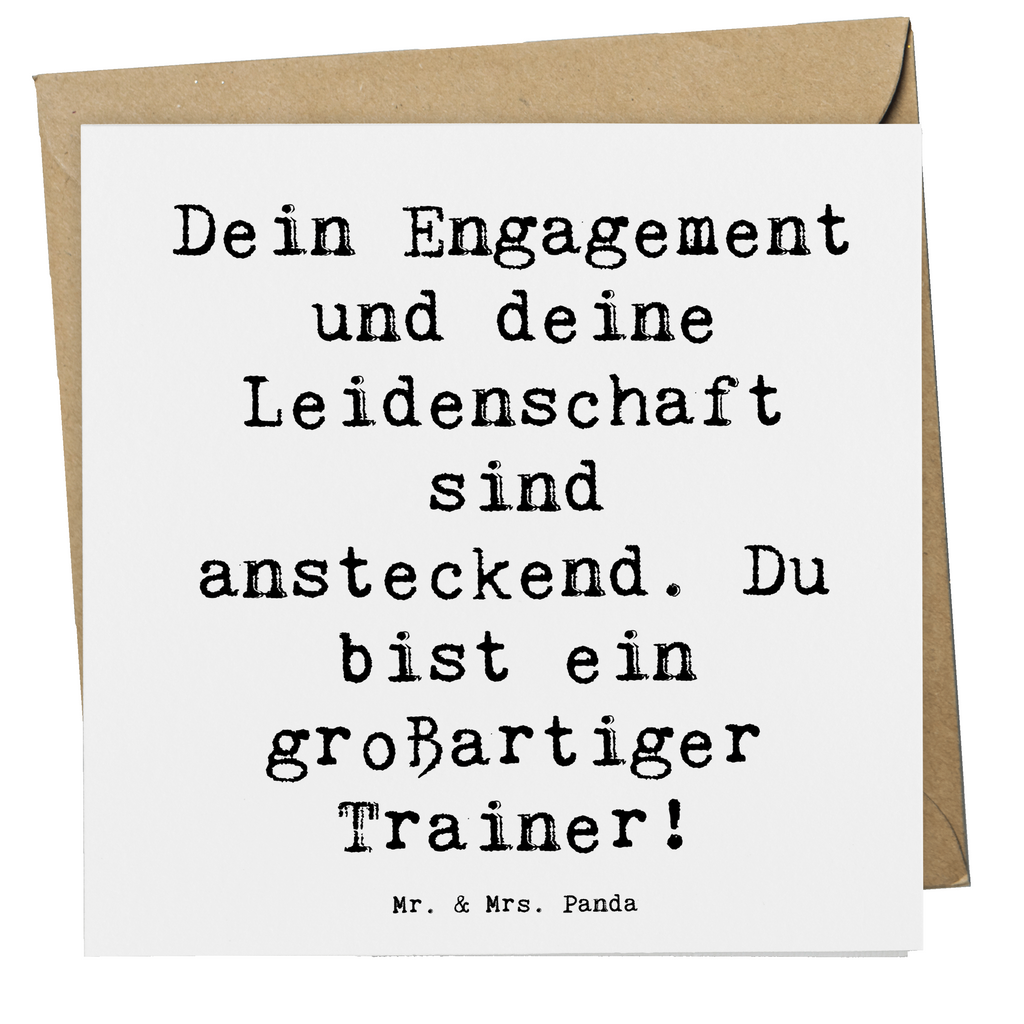 Deluxe Karte Dein Engagement und deine Leidenschaft sind ansteckend. Du bist ein großartiger Trainer! Karte, Grußkarte, Klappkarte, Einladungskarte, Glückwunschkarte, Hochzeitskarte, Geburtstagskarte, Hochwertige Grußkarte, Hochwertige Klappkarte