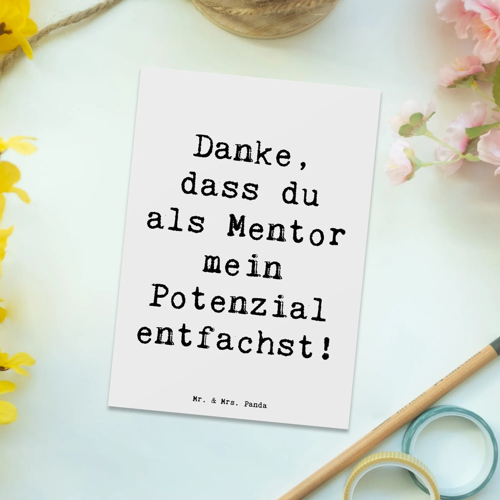 Postkarte Spruch Mentor Potenzial Postkarte, Karte, Geschenkkarte, Grußkarte, Einladung, Ansichtskarte, Geburtstagskarte, Einladungskarte, Dankeskarte, Ansichtskarten, Einladung Geburtstag, Einladungskarten Geburtstag