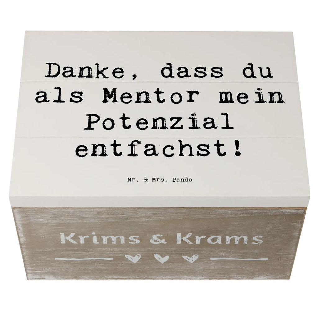 Holzkiste Danke, dass du als Mentor mein Potenzial entfachst! Holzkiste, Kiste, Schatzkiste, Truhe, Schatulle, XXL, Erinnerungsbox, Erinnerungskiste, Dekokiste, Aufbewahrungsbox, Geschenkbox, Geschenkdose