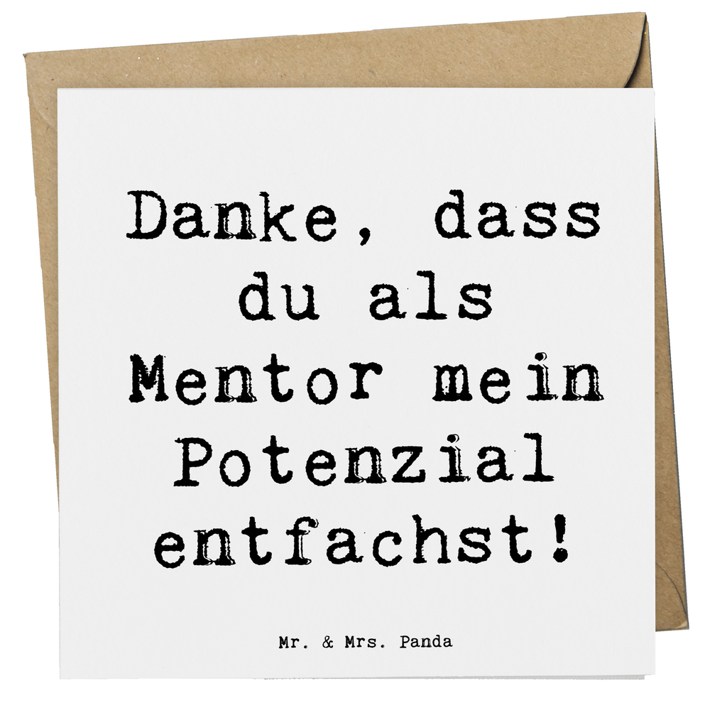 Deluxe Karte Danke, dass du als Mentor mein Potenzial entfachst! Karte, Grußkarte, Klappkarte, Einladungskarte, Glückwunschkarte, Hochzeitskarte, Geburtstagskarte, Hochwertige Grußkarte, Hochwertige Klappkarte