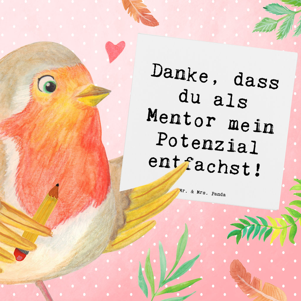 Deluxe Karte Danke, dass du als Mentor mein Potenzial entfachst! Karte, Grußkarte, Klappkarte, Einladungskarte, Glückwunschkarte, Hochzeitskarte, Geburtstagskarte, Hochwertige Grußkarte, Hochwertige Klappkarte