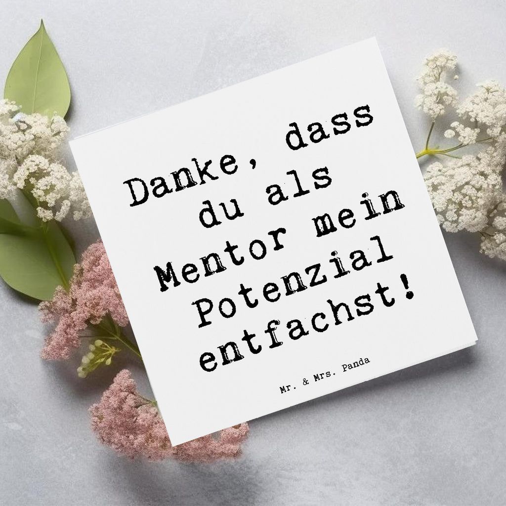 Deluxe Karte Danke, dass du als Mentor mein Potenzial entfachst! Karte, Grußkarte, Klappkarte, Einladungskarte, Glückwunschkarte, Hochzeitskarte, Geburtstagskarte, Hochwertige Grußkarte, Hochwertige Klappkarte