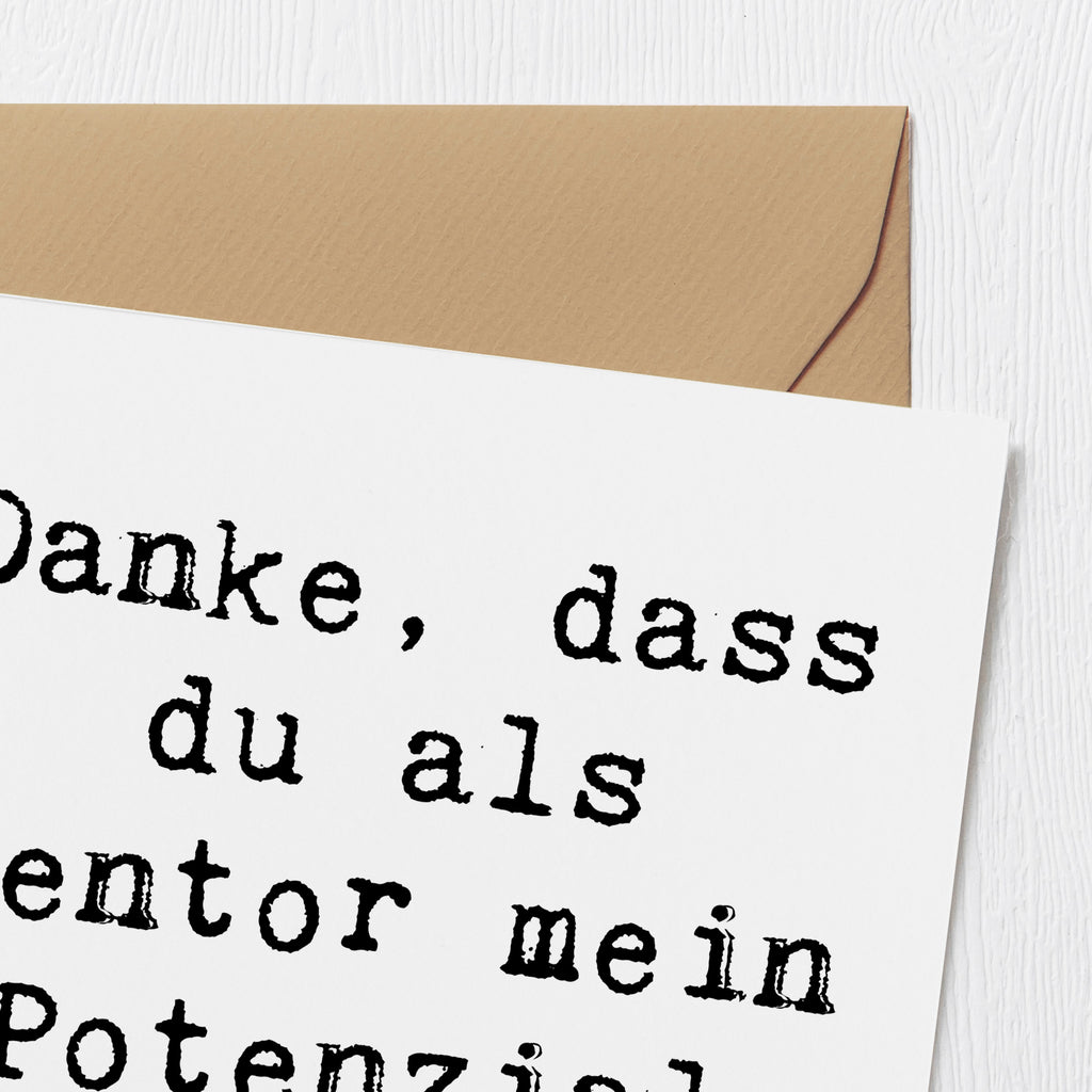 Deluxe Karte Danke, dass du als Mentor mein Potenzial entfachst! Karte, Grußkarte, Klappkarte, Einladungskarte, Glückwunschkarte, Hochzeitskarte, Geburtstagskarte, Hochwertige Grußkarte, Hochwertige Klappkarte