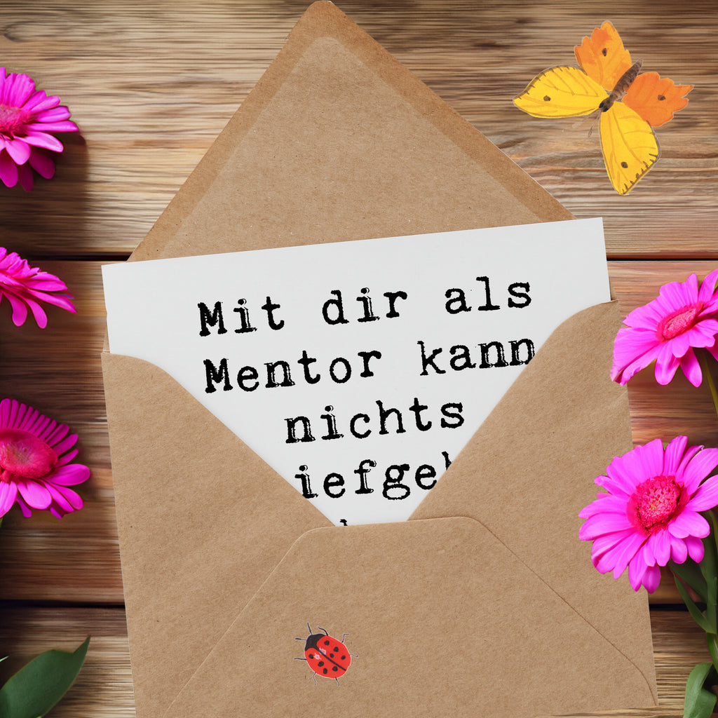 Deluxe Karte Spruch Beste Mentor Karte, Grußkarte, Klappkarte, Einladungskarte, Glückwunschkarte, Hochzeitskarte, Geburtstagskarte, Hochwertige Grußkarte, Hochwertige Klappkarte