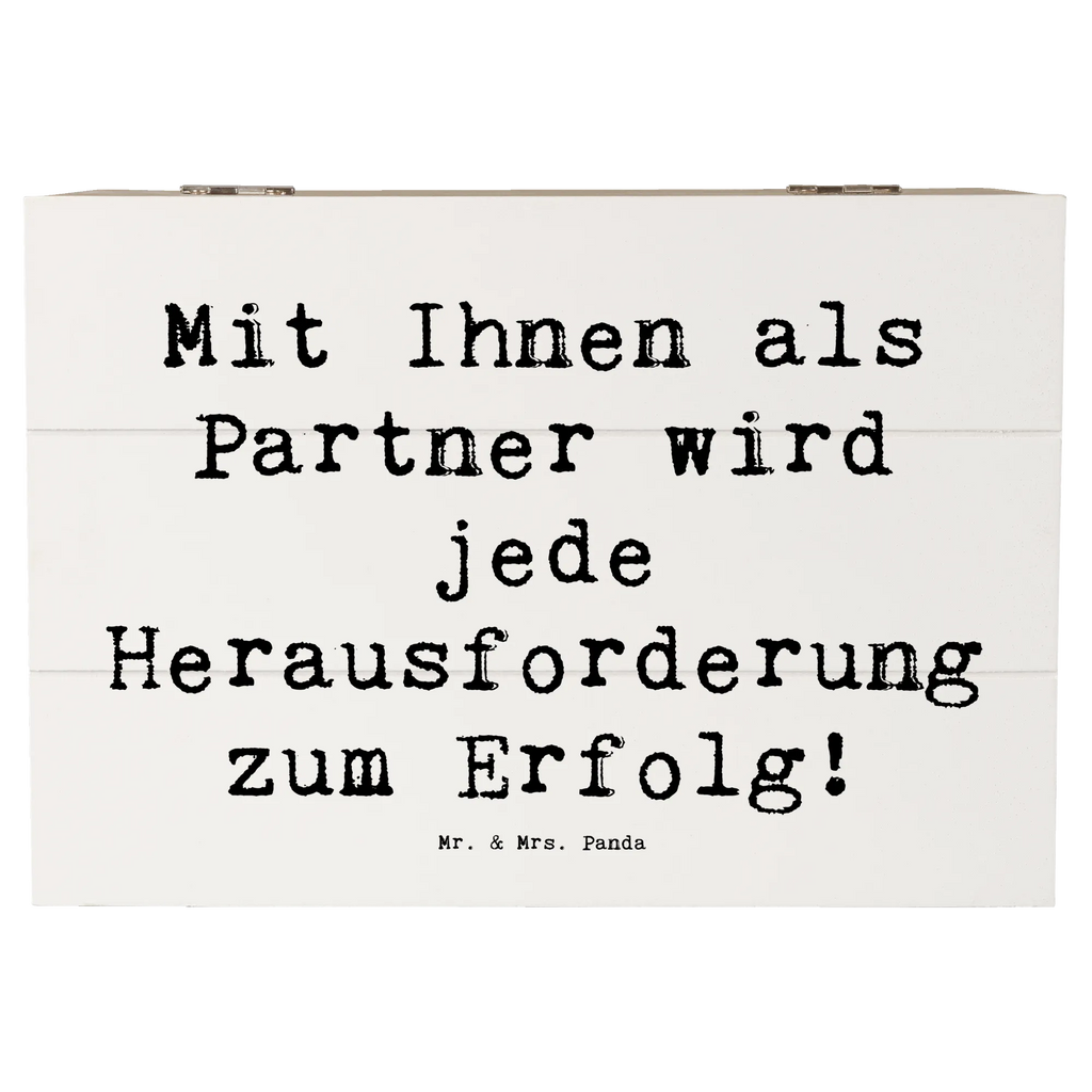 Holzkiste Mit Ihnen als Partner wird jede Herausforderung zum Erfolg! Holzkiste, Kiste, Schatzkiste, Truhe, Schatulle, XXL, Erinnerungsbox, Erinnerungskiste, Dekokiste, Aufbewahrungsbox, Geschenkbox, Geschenkdose