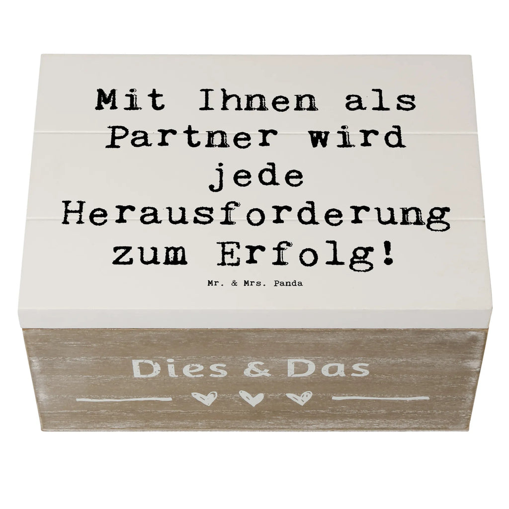 Holzkiste Mit Ihnen als Partner wird jede Herausforderung zum Erfolg! Holzkiste, Kiste, Schatzkiste, Truhe, Schatulle, XXL, Erinnerungsbox, Erinnerungskiste, Dekokiste, Aufbewahrungsbox, Geschenkbox, Geschenkdose