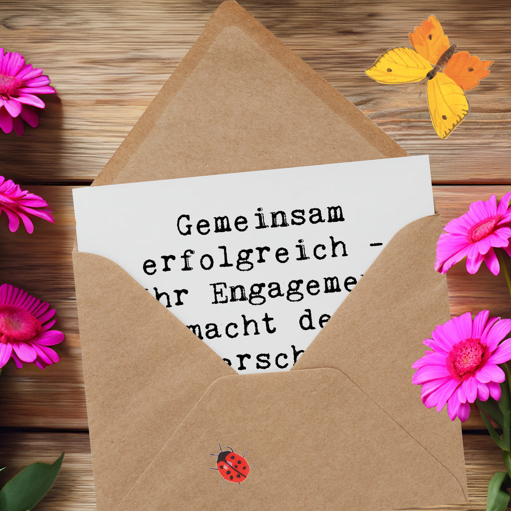 Deluxe Karte Gemeinsam erfolgreich - Ihr Engagement macht den Unterschied! Danke für unsere inspirierende Zusammenarbeit. Karte, Grußkarte, Klappkarte, Einladungskarte, Glückwunschkarte, Hochzeitskarte, Geburtstagskarte, Hochwertige Grußkarte, Hochwertige Klappkarte