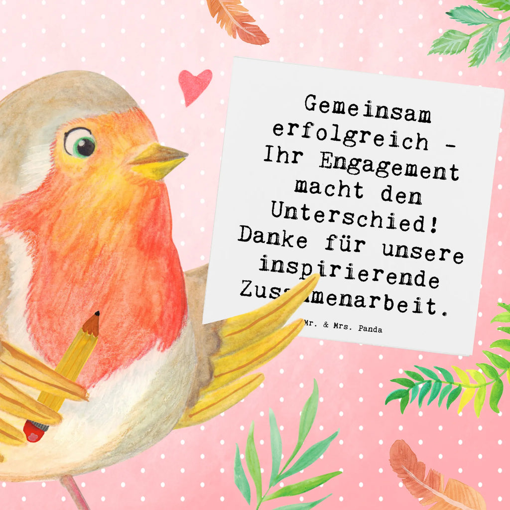 Deluxe Karte Gemeinsam erfolgreich - Ihr Engagement macht den Unterschied! Danke für unsere inspirierende Zusammenarbeit. Karte, Grußkarte, Klappkarte, Einladungskarte, Glückwunschkarte, Hochzeitskarte, Geburtstagskarte, Hochwertige Grußkarte, Hochwertige Klappkarte