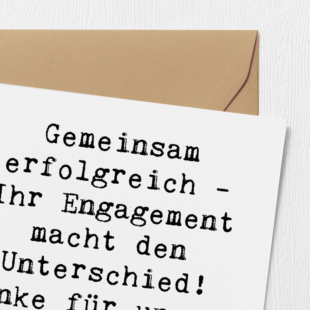 Deluxe Karte Gemeinsam erfolgreich - Ihr Engagement macht den Unterschied! Danke für unsere inspirierende Zusammenarbeit. Karte, Grußkarte, Klappkarte, Einladungskarte, Glückwunschkarte, Hochzeitskarte, Geburtstagskarte, Hochwertige Grußkarte, Hochwertige Klappkarte