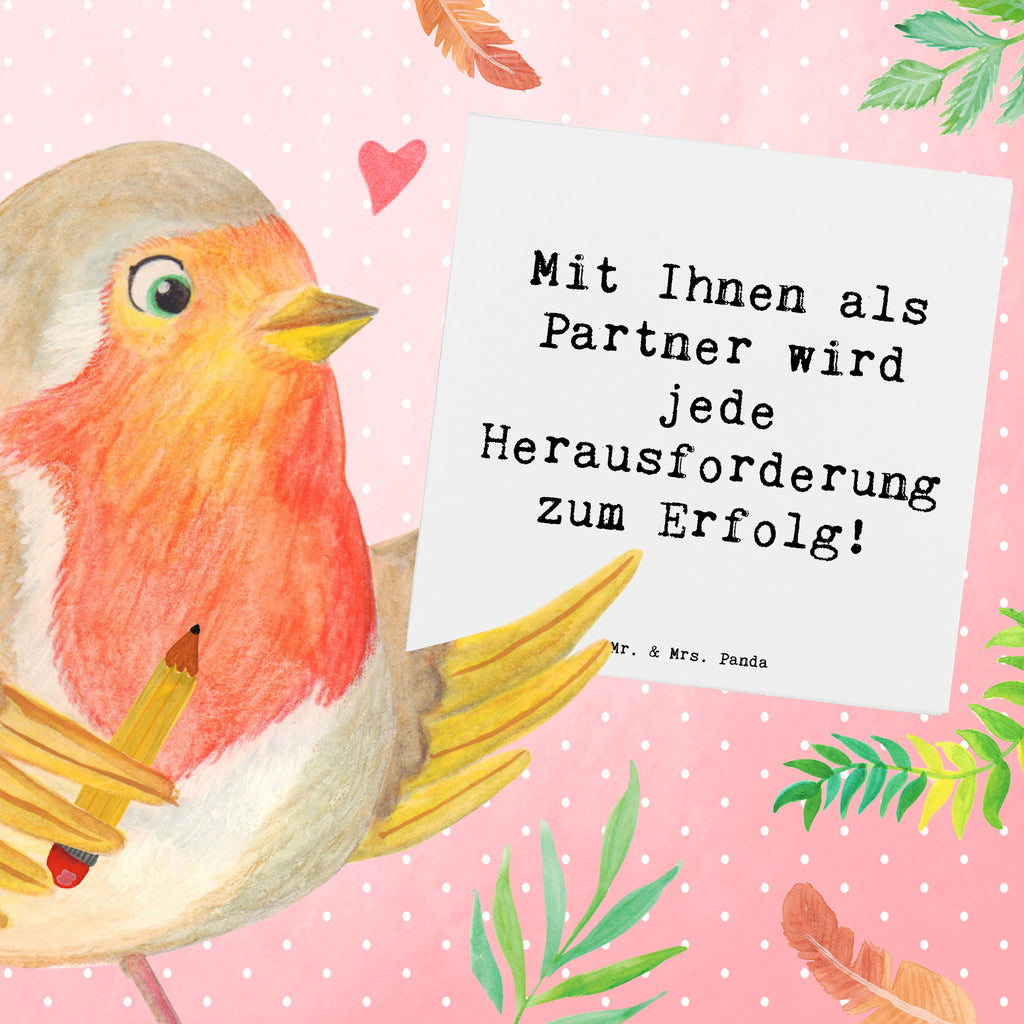 Deluxe Karte Mit Ihnen als Partner wird jede Herausforderung zum Erfolg! Karte, Grußkarte, Klappkarte, Einladungskarte, Glückwunschkarte, Hochzeitskarte, Geburtstagskarte, Hochwertige Grußkarte, Hochwertige Klappkarte