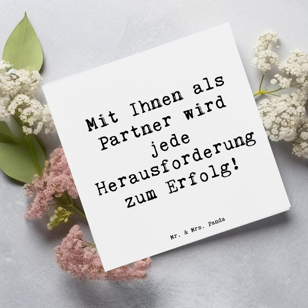 Deluxe Karte Mit Ihnen als Partner wird jede Herausforderung zum Erfolg! Karte, Grußkarte, Klappkarte, Einladungskarte, Glückwunschkarte, Hochzeitskarte, Geburtstagskarte, Hochwertige Grußkarte, Hochwertige Klappkarte