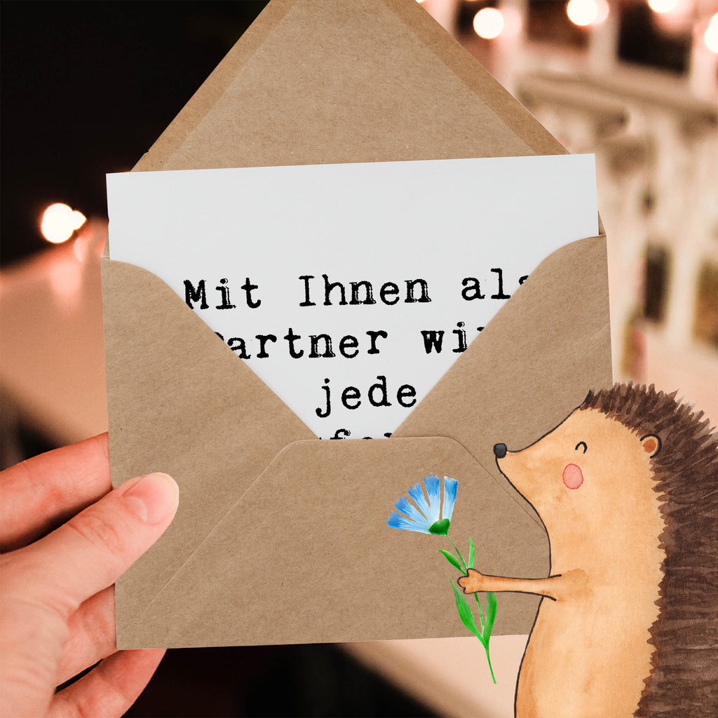 Deluxe Karte Mit Ihnen als Partner wird jede Herausforderung zum Erfolg! Karte, Grußkarte, Klappkarte, Einladungskarte, Glückwunschkarte, Hochzeitskarte, Geburtstagskarte, Hochwertige Grußkarte, Hochwertige Klappkarte