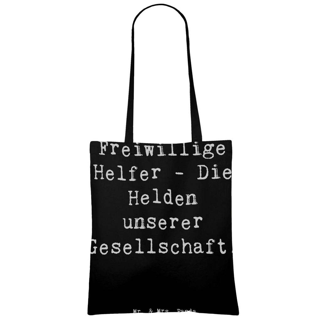 Tragetasche Freiwillige Helfer - Die Helden unserer Gesellschaft! Beuteltasche, Beutel, Einkaufstasche, Jutebeutel, Stoffbeutel, Tasche, Shopper, Umhängetasche, Strandtasche, Schultertasche, Stofftasche, Tragetasche, Badetasche, Jutetasche, Einkaufstüte, Laptoptasche