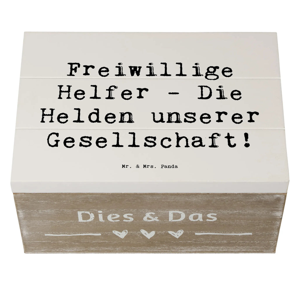 Holzkiste Freiwillige Helfer - Die Helden unserer Gesellschaft! Holzkiste, Kiste, Schatzkiste, Truhe, Schatulle, XXL, Erinnerungsbox, Erinnerungskiste, Dekokiste, Aufbewahrungsbox, Geschenkbox, Geschenkdose