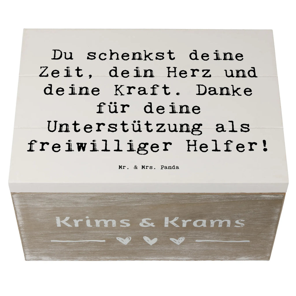 Holzkiste Du schenkst deine Zeit, dein Herz und deine Kraft. Danke für deine Unterstützung als freiwilliger Helfer! Holzkiste, Kiste, Schatzkiste, Truhe, Schatulle, XXL, Erinnerungsbox, Erinnerungskiste, Dekokiste, Aufbewahrungsbox, Geschenkbox, Geschenkdose