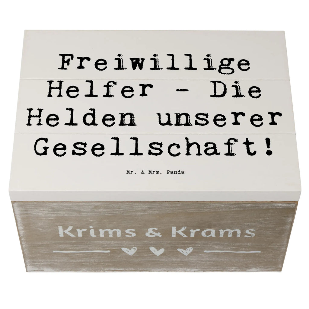 Holzkiste Freiwillige Helfer - Die Helden unserer Gesellschaft! Holzkiste, Kiste, Schatzkiste, Truhe, Schatulle, XXL, Erinnerungsbox, Erinnerungskiste, Dekokiste, Aufbewahrungsbox, Geschenkbox, Geschenkdose