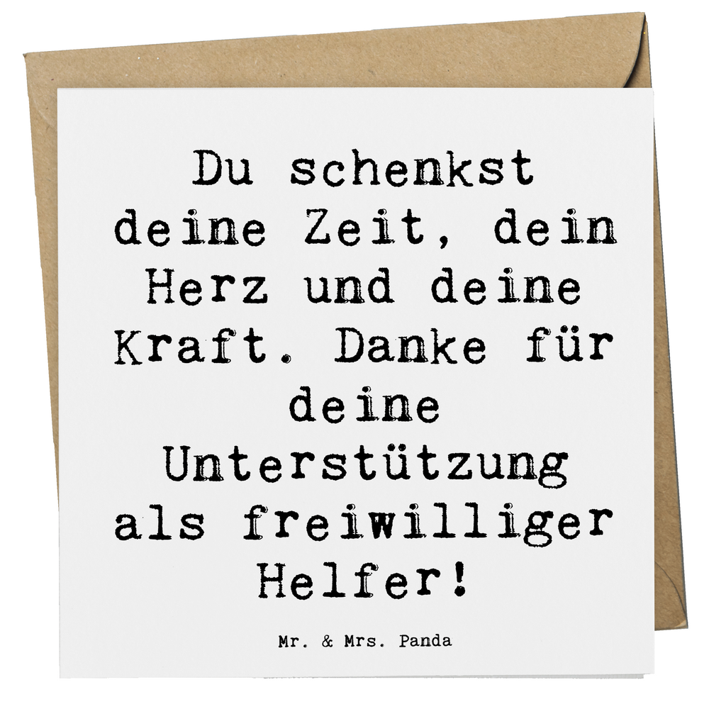 Deluxe Karte Du schenkst deine Zeit, dein Herz und deine Kraft. Danke für deine Unterstützung als freiwilliger Helfer! Karte, Grußkarte, Klappkarte, Einladungskarte, Glückwunschkarte, Hochzeitskarte, Geburtstagskarte, Hochwertige Grußkarte, Hochwertige Klappkarte