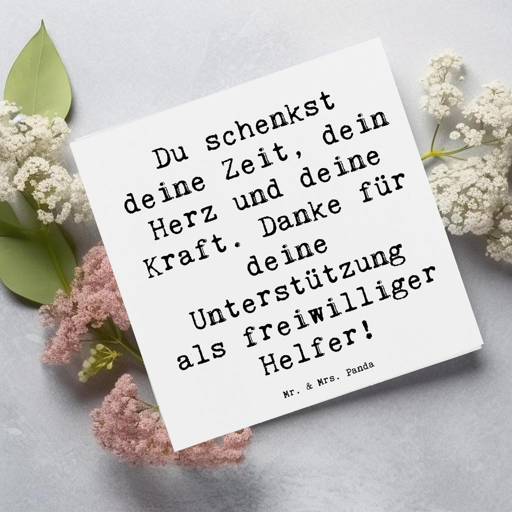 Deluxe Karte Du schenkst deine Zeit, dein Herz und deine Kraft. Danke für deine Unterstützung als freiwilliger Helfer! Karte, Grußkarte, Klappkarte, Einladungskarte, Glückwunschkarte, Hochzeitskarte, Geburtstagskarte, Hochwertige Grußkarte, Hochwertige Klappkarte