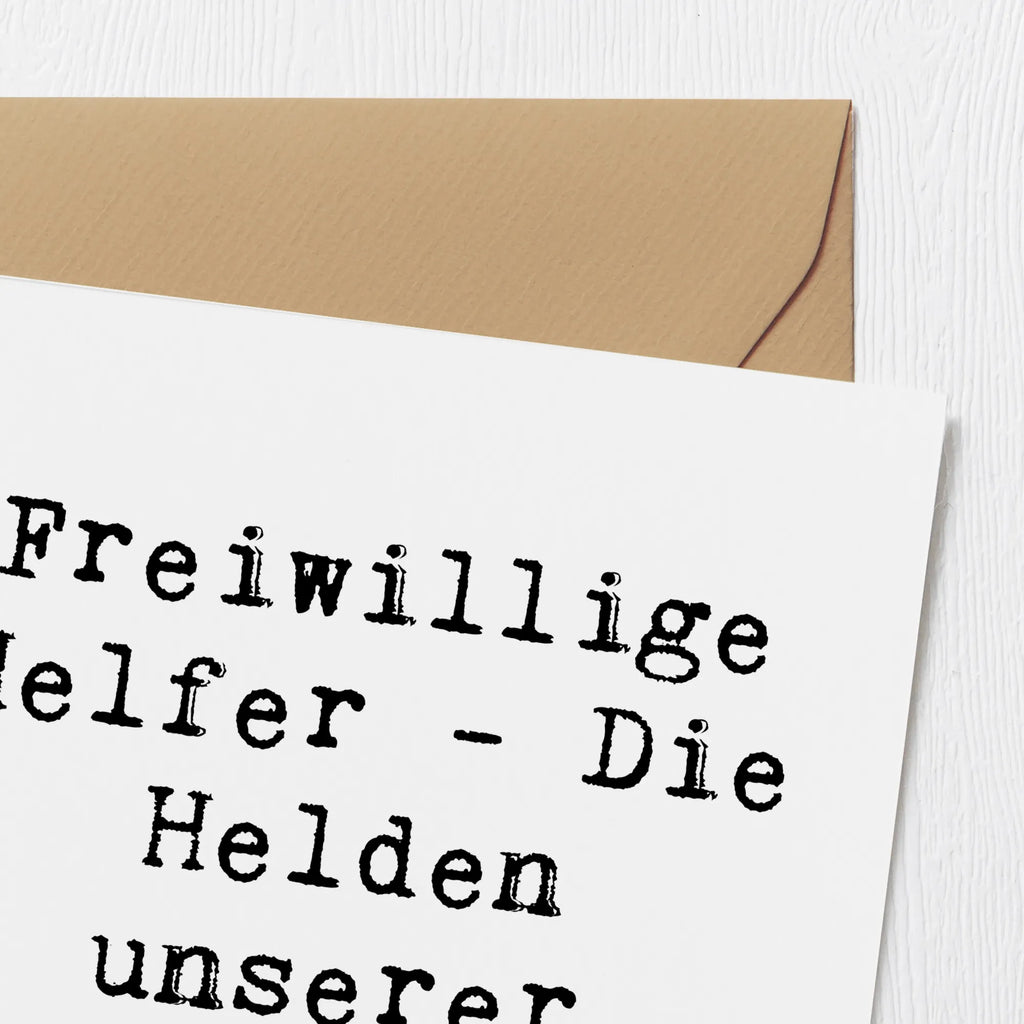 Deluxe Karte Spruch Freiwilliger Held Karte, Grußkarte, Klappkarte, Einladungskarte, Glückwunschkarte, Hochzeitskarte, Geburtstagskarte, Hochwertige Grußkarte, Hochwertige Klappkarte