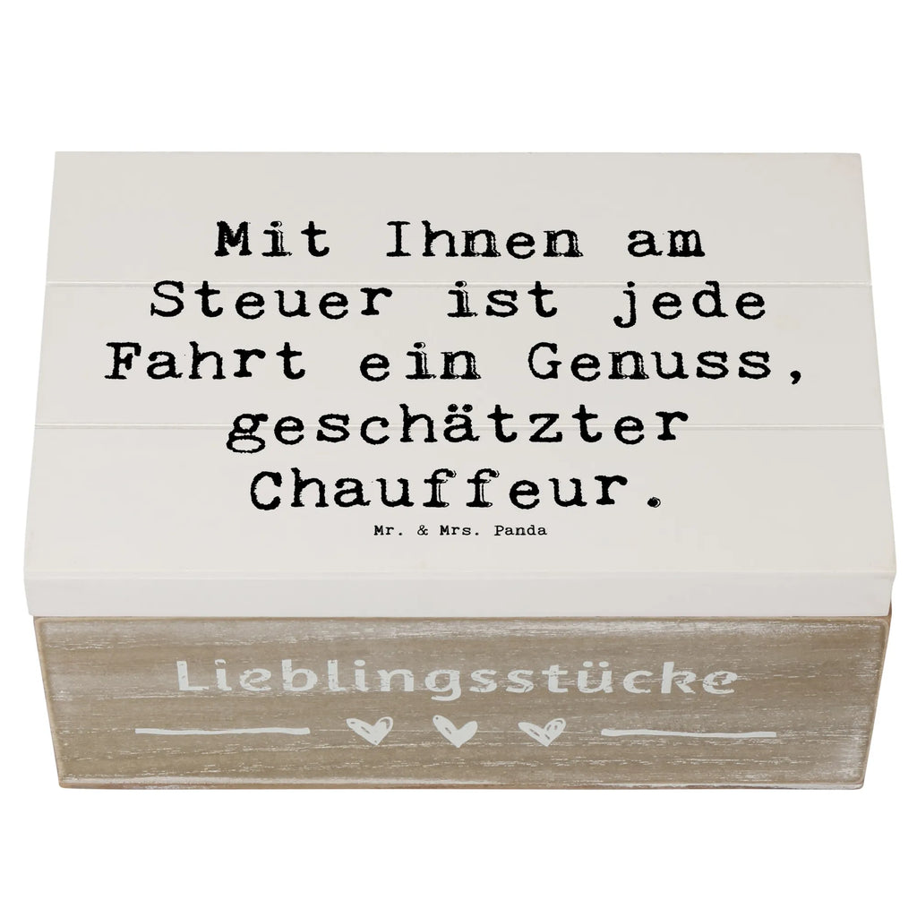 Holzkiste Mit Ihnen am Steuer ist jede Fahrt ein Genuss, geschätzter Chauffeur. Holzkiste, Kiste, Schatzkiste, Truhe, Schatulle, XXL, Erinnerungsbox, Erinnerungskiste, Dekokiste, Aufbewahrungsbox, Geschenkbox, Geschenkdose