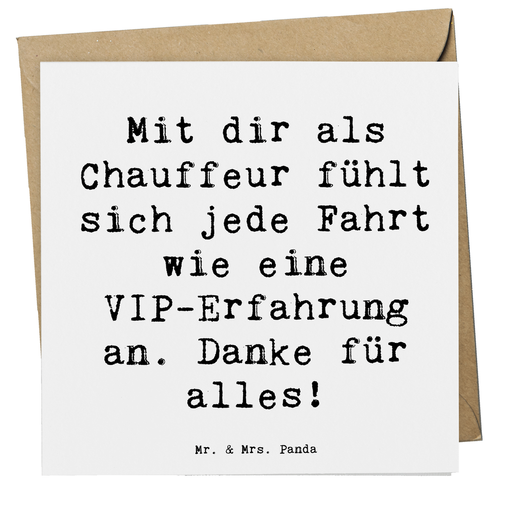 Deluxe Karte Mit dir als Chauffeur fühlt sich jede Fahrt wie eine VIP-Erfahrung an. Danke für alles! Karte, Grußkarte, Klappkarte, Einladungskarte, Glückwunschkarte, Hochzeitskarte, Geburtstagskarte, Hochwertige Grußkarte, Hochwertige Klappkarte