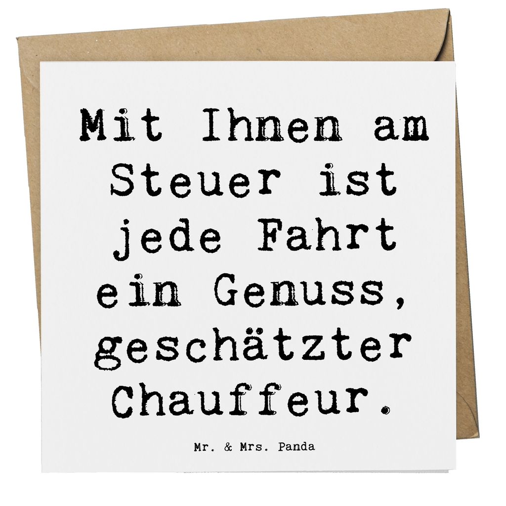 Deluxe Karte Mit Ihnen am Steuer ist jede Fahrt ein Genuss, geschätzter Chauffeur. Karte, Grußkarte, Klappkarte, Einladungskarte, Glückwunschkarte, Hochzeitskarte, Geburtstagskarte, Hochwertige Grußkarte, Hochwertige Klappkarte