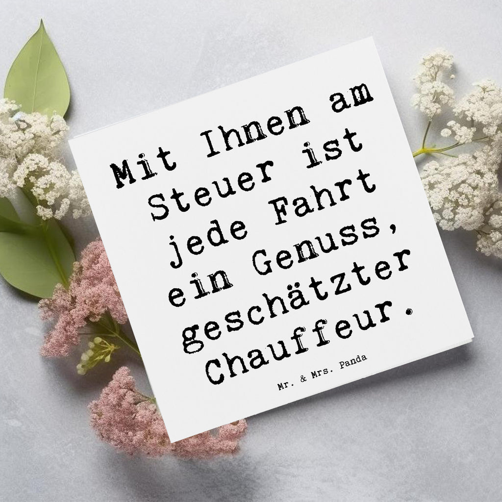 Deluxe Karte Mit Ihnen am Steuer ist jede Fahrt ein Genuss, geschätzter Chauffeur. Karte, Grußkarte, Klappkarte, Einladungskarte, Glückwunschkarte, Hochzeitskarte, Geburtstagskarte, Hochwertige Grußkarte, Hochwertige Klappkarte