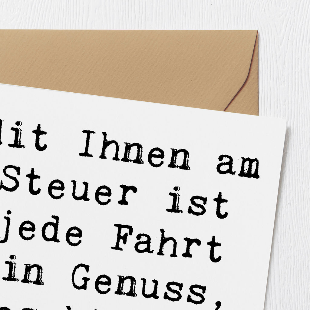 Deluxe Karte Mit Ihnen am Steuer ist jede Fahrt ein Genuss, geschätzter Chauffeur. Karte, Grußkarte, Klappkarte, Einladungskarte, Glückwunschkarte, Hochzeitskarte, Geburtstagskarte, Hochwertige Grußkarte, Hochwertige Klappkarte