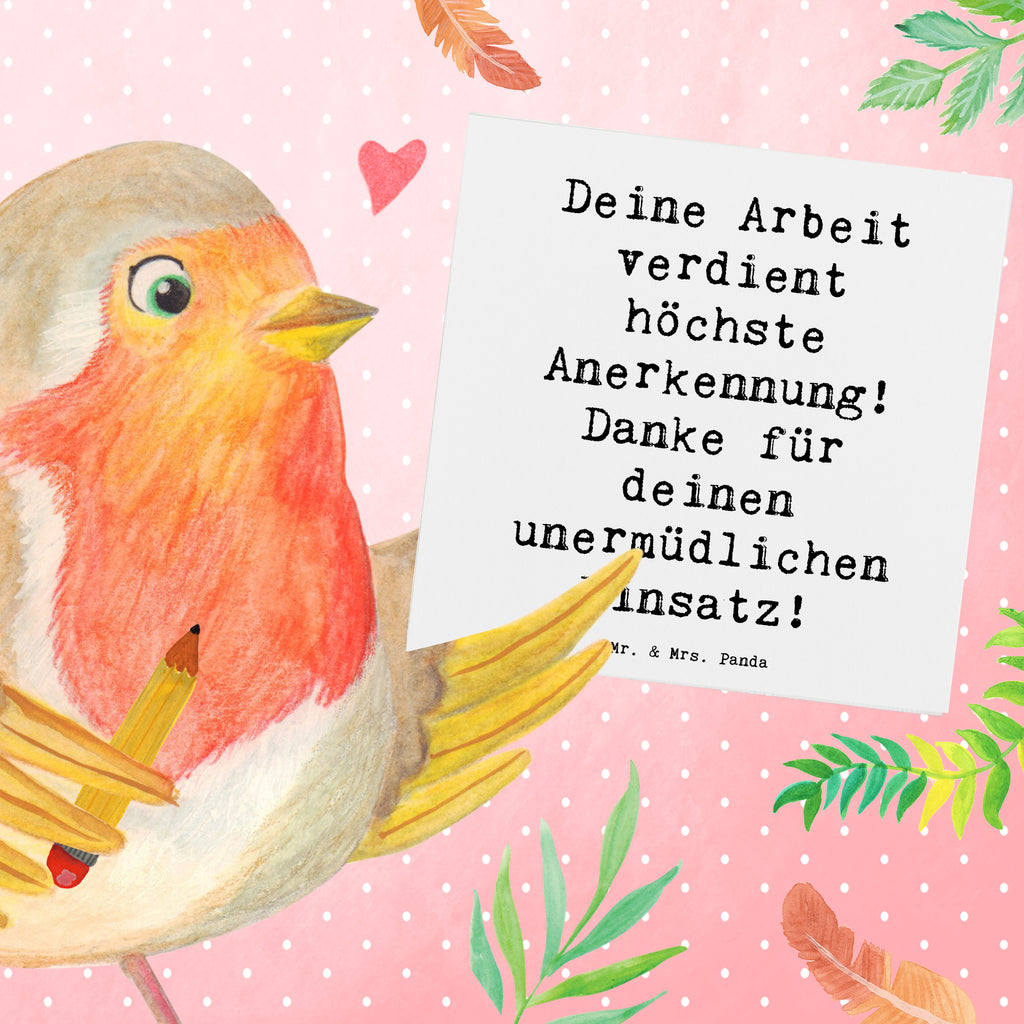 Deluxe Karte Deine Arbeit verdient höchste Anerkennung! Danke für deinen unermüdlichen Einsatz! Karte, Grußkarte, Klappkarte, Einladungskarte, Glückwunschkarte, Hochzeitskarte, Geburtstagskarte, Hochwertige Grußkarte, Hochwertige Klappkarte