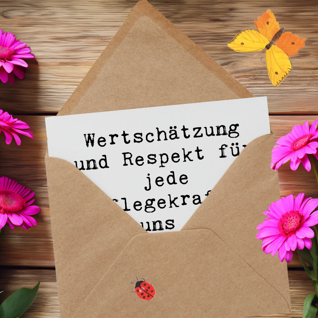 Deluxe Karte Spruch Pflegekraft Wertschätzung Karte, Grußkarte, Klappkarte, Einladungskarte, Glückwunschkarte, Hochzeitskarte, Geburtstagskarte, Hochwertige Grußkarte, Hochwertige Klappkarte