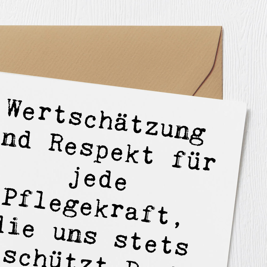 Deluxe Karte Spruch Pflegekraft Wertschätzung Karte, Grußkarte, Klappkarte, Einladungskarte, Glückwunschkarte, Hochzeitskarte, Geburtstagskarte, Hochwertige Grußkarte, Hochwertige Klappkarte