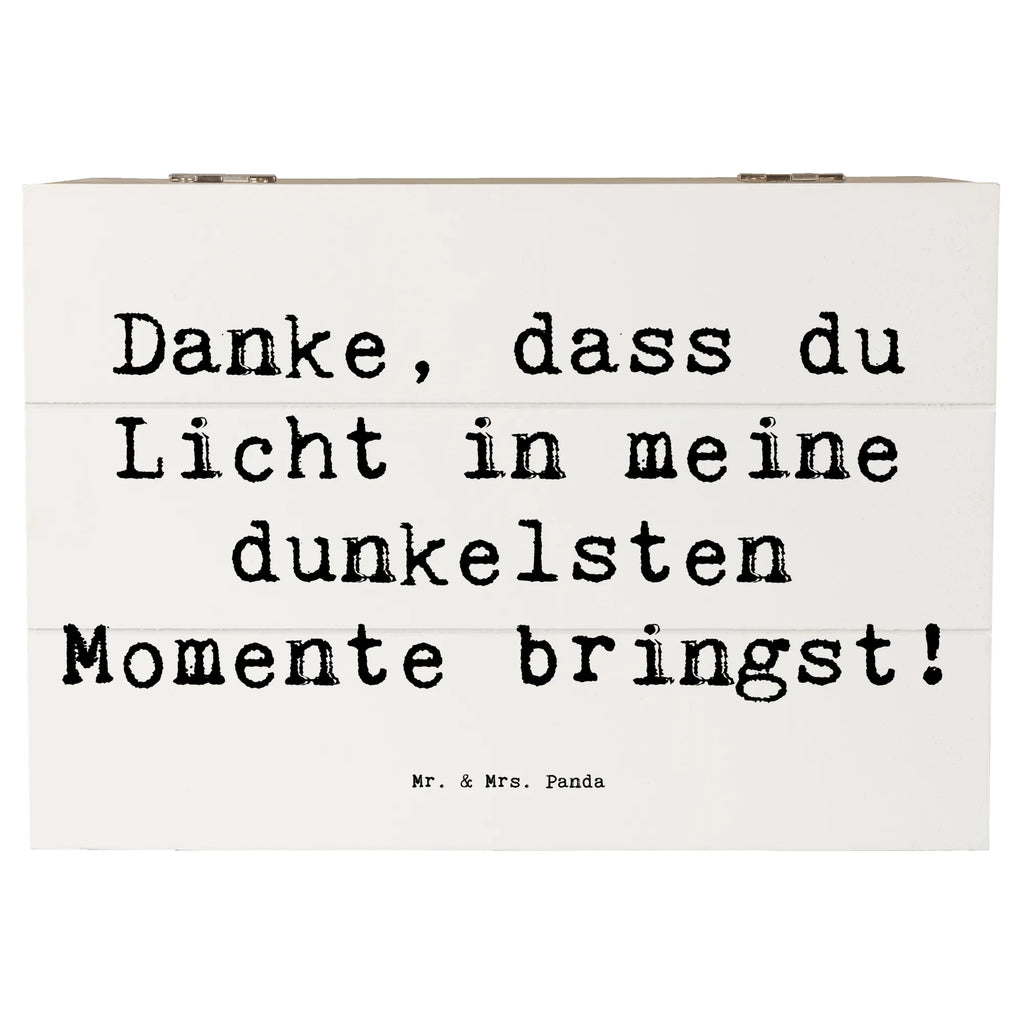 Holzkiste Danke, dass du Licht in meine dunkelsten Momente bringst! Holzkiste, Kiste, Schatzkiste, Truhe, Schatulle, XXL, Erinnerungsbox, Erinnerungskiste, Dekokiste, Aufbewahrungsbox, Geschenkbox, Geschenkdose