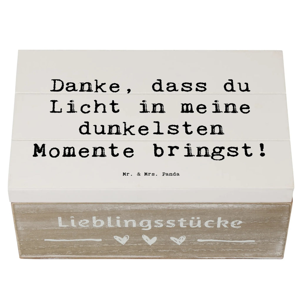 Holzkiste Danke, dass du Licht in meine dunkelsten Momente bringst! Holzkiste, Kiste, Schatzkiste, Truhe, Schatulle, XXL, Erinnerungsbox, Erinnerungskiste, Dekokiste, Aufbewahrungsbox, Geschenkbox, Geschenkdose