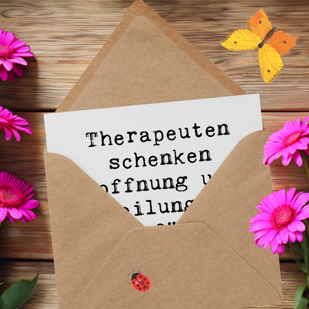 Deluxe Karte Therapeuten schenken Hoffnung und Heilung - Danke für Ihre wertvolle Arbeit! Karte, Grußkarte, Klappkarte, Einladungskarte, Glückwunschkarte, Hochzeitskarte, Geburtstagskarte, Hochwertige Grußkarte, Hochwertige Klappkarte