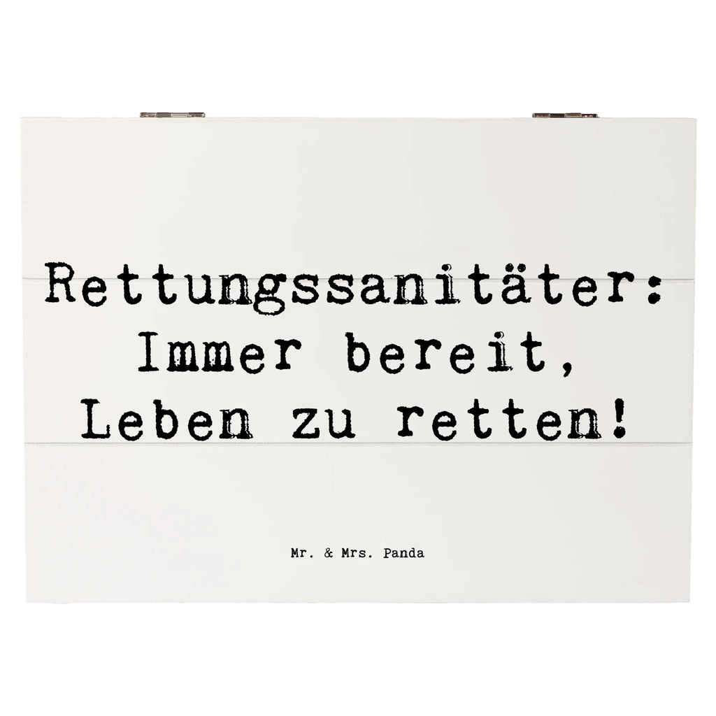 Holzkiste Rettungssanitäter: Immer bereit, Leben zu retten! Holzkiste, Kiste, Schatzkiste, Truhe, Schatulle, XXL, Erinnerungsbox, Erinnerungskiste, Dekokiste, Aufbewahrungsbox, Geschenkbox, Geschenkdose