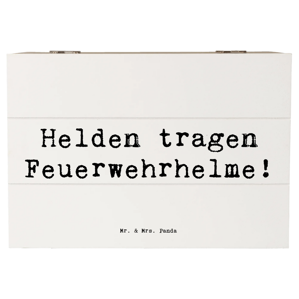 Holzkiste Helden tragen Feuerwehrhelme! Holzkiste, Kiste, Schatzkiste, Truhe, Schatulle, XXL, Erinnerungsbox, Erinnerungskiste, Dekokiste, Aufbewahrungsbox, Geschenkbox, Geschenkdose