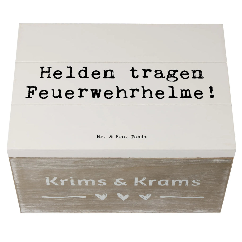 Holzkiste Helden tragen Feuerwehrhelme! Holzkiste, Kiste, Schatzkiste, Truhe, Schatulle, XXL, Erinnerungsbox, Erinnerungskiste, Dekokiste, Aufbewahrungsbox, Geschenkbox, Geschenkdose