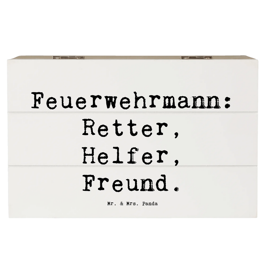 Holzkiste Feuerwehrmann: Retter, Helfer, Freund. Holzkiste, Kiste, Schatzkiste, Truhe, Schatulle, XXL, Erinnerungsbox, Erinnerungskiste, Dekokiste, Aufbewahrungsbox, Geschenkbox, Geschenkdose