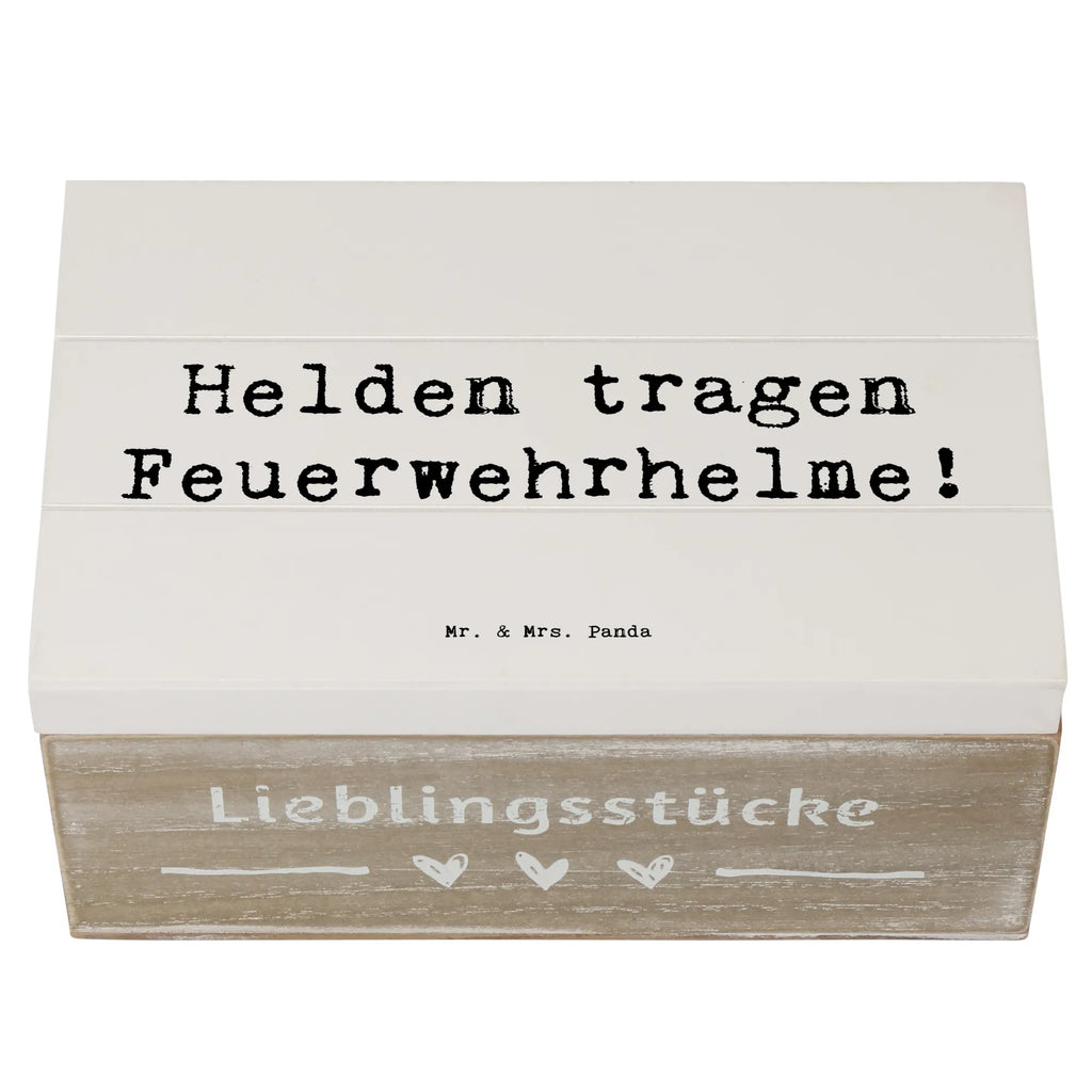 Holzkiste Helden tragen Feuerwehrhelme! Holzkiste, Kiste, Schatzkiste, Truhe, Schatulle, XXL, Erinnerungsbox, Erinnerungskiste, Dekokiste, Aufbewahrungsbox, Geschenkbox, Geschenkdose