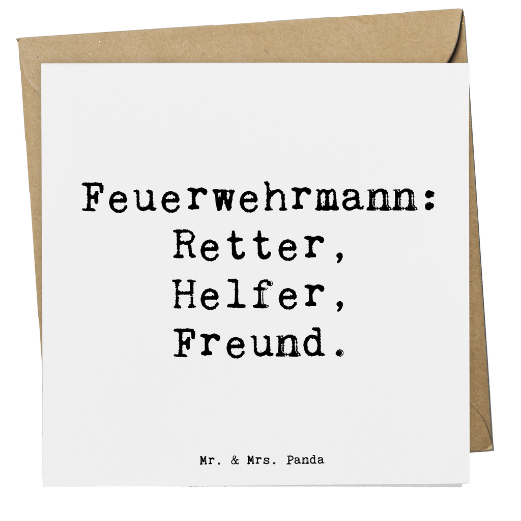 Deluxe Karte Feuerwehrmann: Retter, Helfer, Freund. Karte, Grußkarte, Klappkarte, Einladungskarte, Glückwunschkarte, Hochzeitskarte, Geburtstagskarte, Hochwertige Grußkarte, Hochwertige Klappkarte