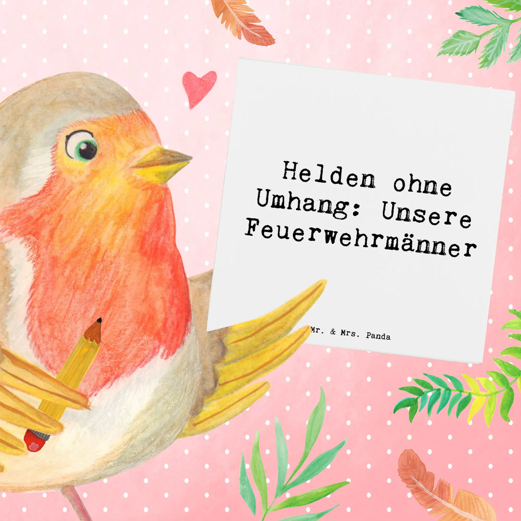 Deluxe Karte Helden ohne Umhang: Unsere Feuerwehrmänner Karte, Grußkarte, Klappkarte, Einladungskarte, Glückwunschkarte, Hochzeitskarte, Geburtstagskarte, Hochwertige Grußkarte, Hochwertige Klappkarte