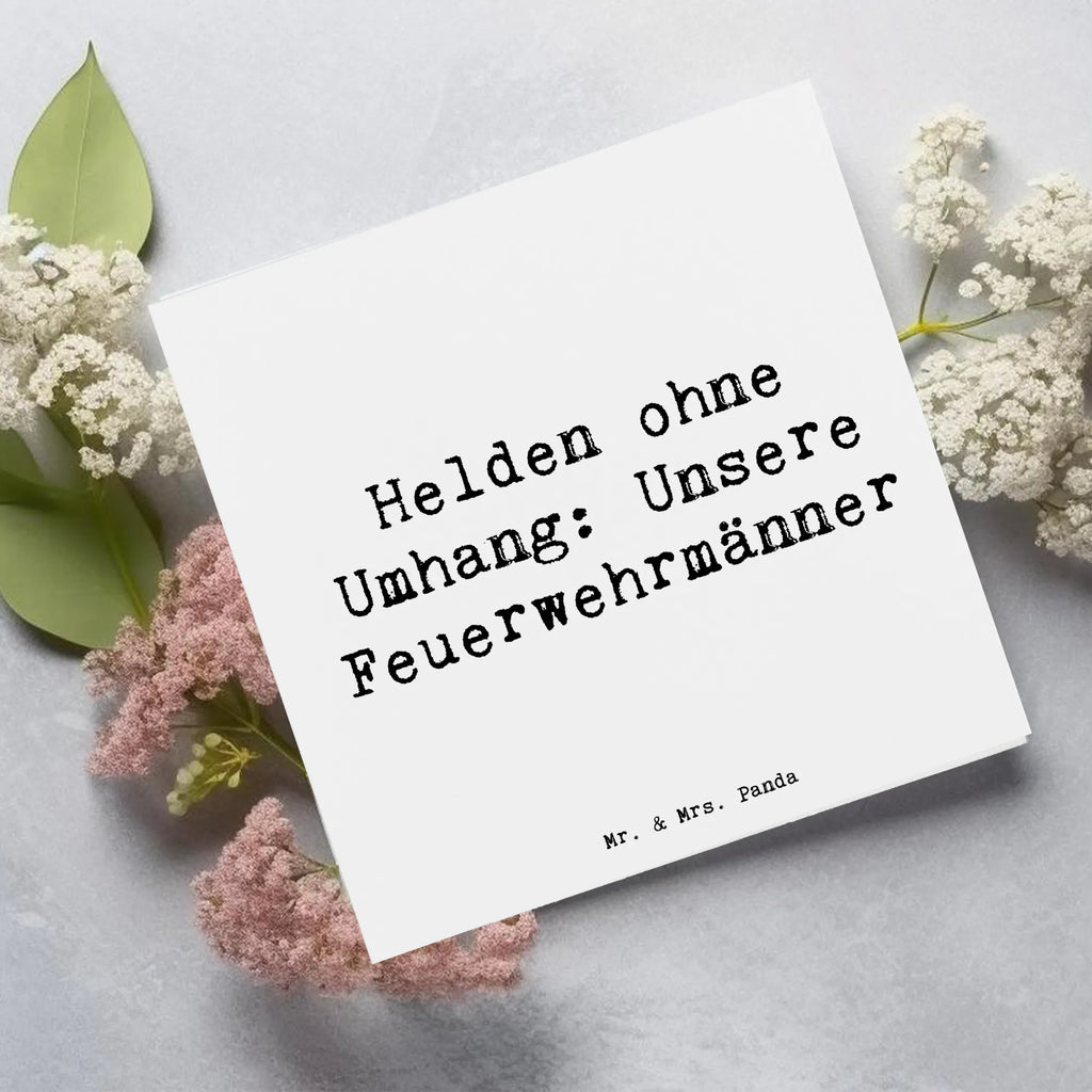 Deluxe Karte Helden ohne Umhang: Unsere Feuerwehrmänner Karte, Grußkarte, Klappkarte, Einladungskarte, Glückwunschkarte, Hochzeitskarte, Geburtstagskarte, Hochwertige Grußkarte, Hochwertige Klappkarte