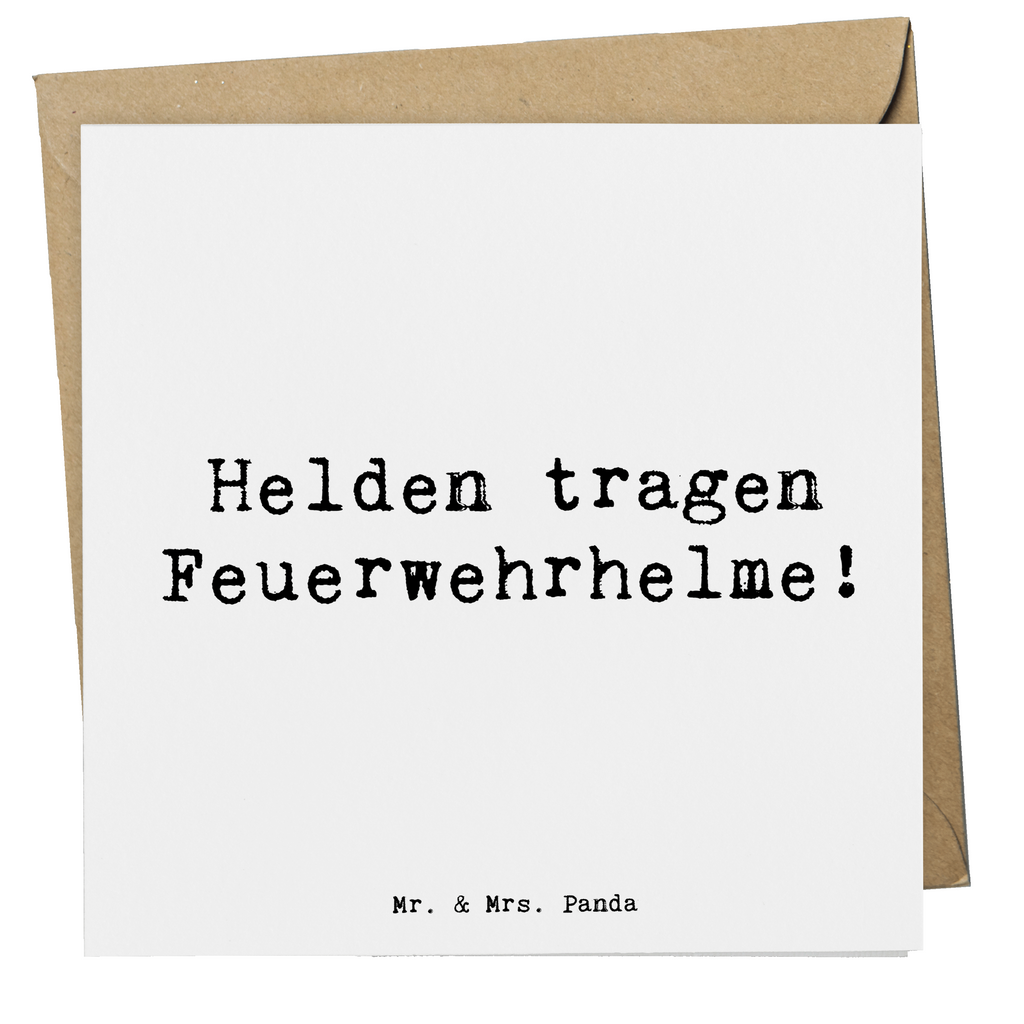 Deluxe Karte Helden tragen Feuerwehrhelme! Karte, Grußkarte, Klappkarte, Einladungskarte, Glückwunschkarte, Hochzeitskarte, Geburtstagskarte, Hochwertige Grußkarte, Hochwertige Klappkarte