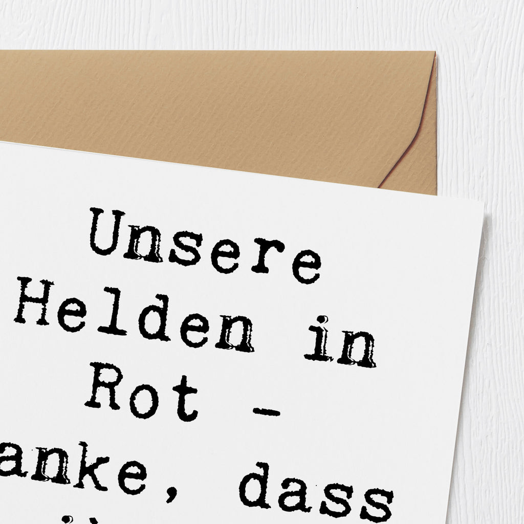 Deluxe Karte Unsere Helden in Rot - Danke, dass ihr da seid! Karte, Grußkarte, Klappkarte, Einladungskarte, Glückwunschkarte, Hochzeitskarte, Geburtstagskarte, Hochwertige Grußkarte, Hochwertige Klappkarte