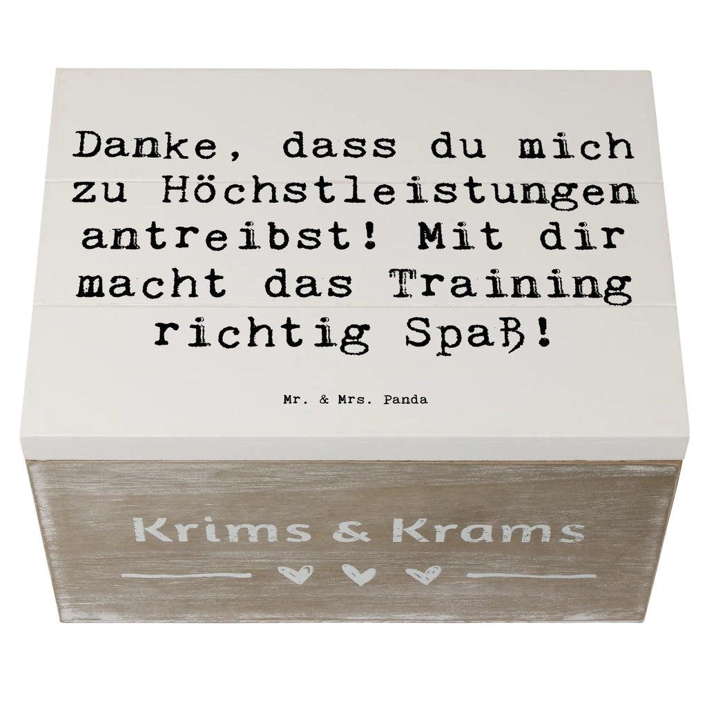 Holzkiste Danke, dass du mich zu Höchstleistungen antreibst! Mit dir macht das Training richtig Spaß! Holzkiste, Kiste, Schatzkiste, Truhe, Schatulle, XXL, Erinnerungsbox, Erinnerungskiste, Dekokiste, Aufbewahrungsbox, Geschenkbox, Geschenkdose